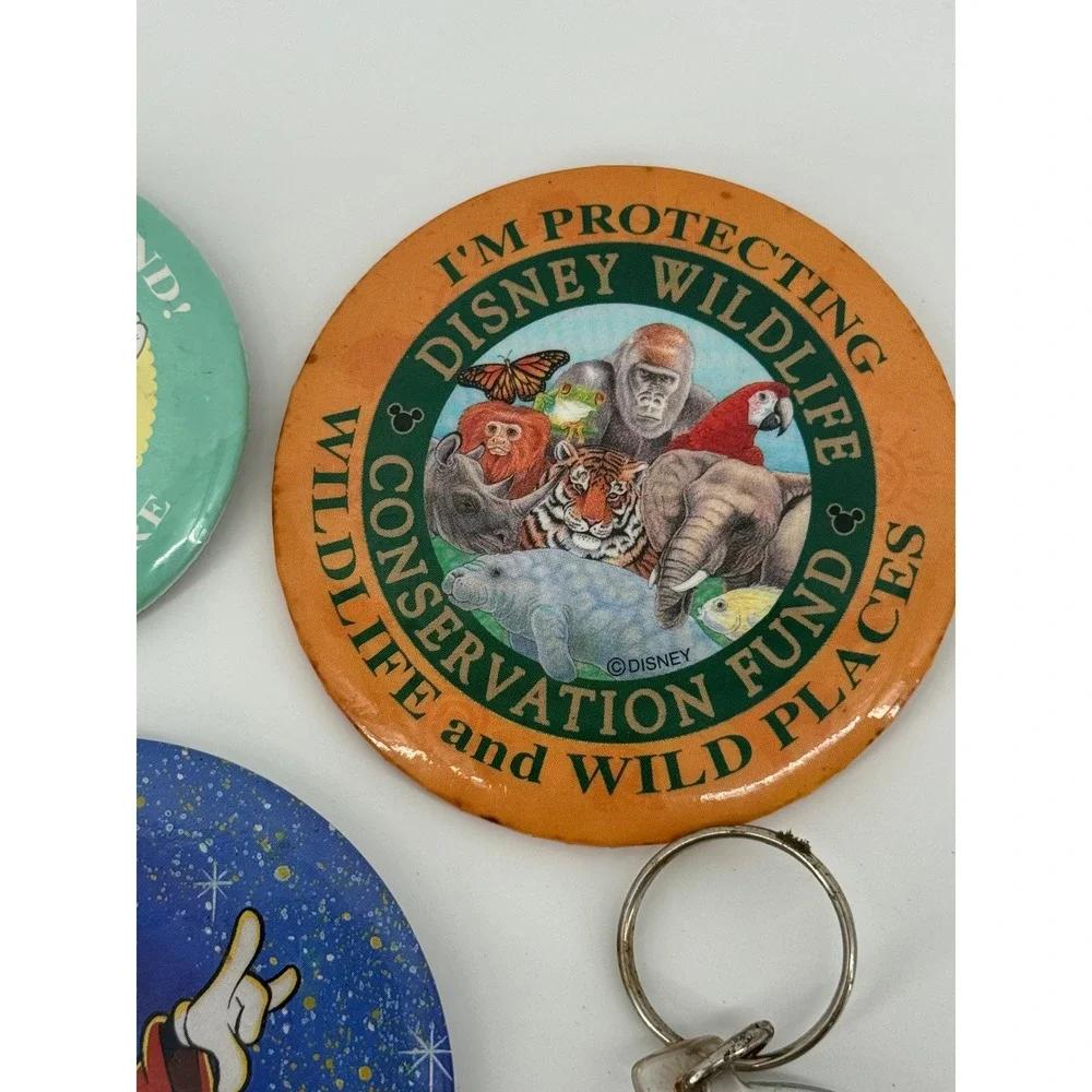 Disney Lot Vintage Pin & Keychain Metal Plastic Multi Sorcerer Mickey 90s